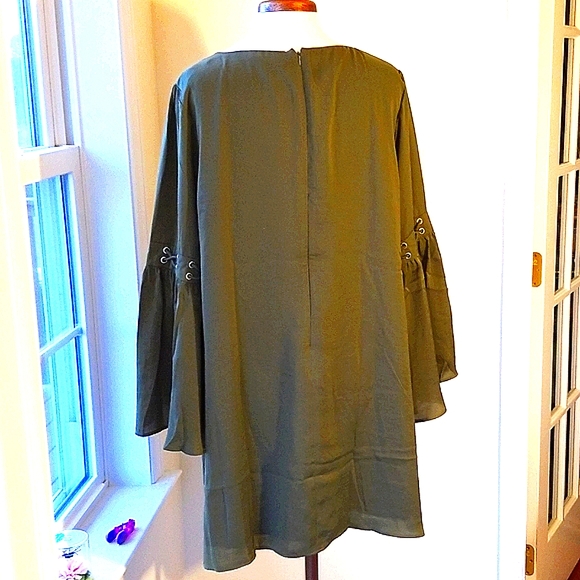 (CURVY) 🧡Lace Up Detail Dress coverall - Picture 3 of 7